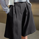 DAZY Pantalones Cortos Plegados Con Bolsillos Oblicuos