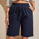 EMERY ROSE Shorts con bolsillo oblicuo con cordon delantero