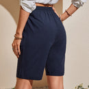 EMERY ROSE Shorts con bolsillo oblicuo con cordon delantero