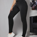 Essnce Pantalones simples y ajustados para mujer de unicolor, ideales para primavera y verano