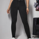 Essnce Pantalones simples y ajustados para mujer de unicolor, ideales para primavera y verano