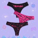 ROMWE Anime 3 piezas Bragas con estampado de dibujos animados