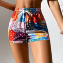 PETITE Shorts con retazo de cintura con cordon