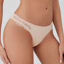 Lenceria De Encaje De Tanga Con Contraste De Color