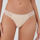 Lenceria De Encaje De Tanga Con Contraste De Color