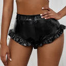 Slayr Shorts De Pu Con Ribete De Volantes