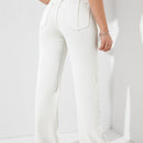 Jeans de talle alto unicolor