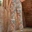 EMERY ROSE Pantalones conicos con estampado de paisley