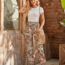 EMERY ROSE Pantalones conicos con estampado de paisley