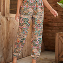 EMERY ROSE Pantalones conicos con estampado de paisley