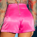 BAE Shorts de talle alto con cremallera trasera