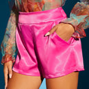 BAE Shorts de talle alto con cremallera trasera
