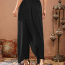 Pantalones de cintura elastica bajo tulipan