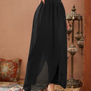 Pantalones de cintura elastica bajo tulipan