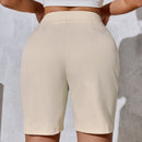 SXY Shorts de talle alto con bolsillo oblicuo