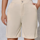 SXY Shorts de talle alto con bolsillo oblicuo