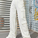 Jeans cargo con cremallera con bolsillo con solapa