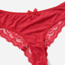 Conjunto De 3 Bragas Lenceria Con Encajes Y Cortes Contrastantes