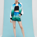 KARISSA SCHNEIDER Shorts Degradados Laterales Con Ribete En Contraste Y Bloques De Color