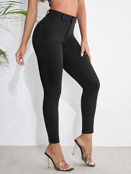 Essnce Pantalones ajustados de cintura alta
