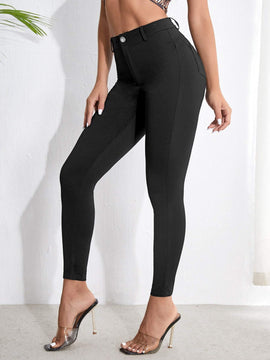 Essnce Pantalones ajustados de cintura alta