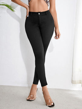 Essnce Pantalones ajustados de cintura alta