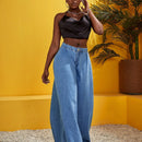 SXY Jeans cremallera de pierna ancha