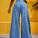 SXY Jeans cremallera de pierna ancha