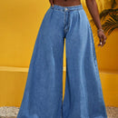 SXY Jeans cremallera de pierna ancha