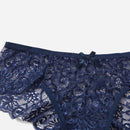 Tangas con encaje floral con diseno de lazo