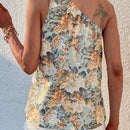 VCAY Top con estampado floral con cordon de un hombro