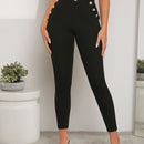 Prive Pantalones ajustados con diseno de boton