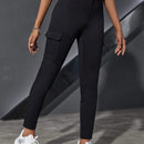 EZwear Pantalones cargo ajustados con bolsillos con solapa