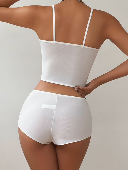 Set de lenceria aplique de cuello notch