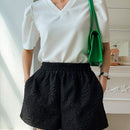 DAZY Shorts de pierna ancha jacquard