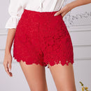 Prive Shorts de talle alto con encaje