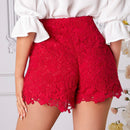 Prive Shorts de talle alto con encaje