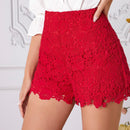 Prive Shorts de talle alto con encaje
