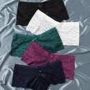 5 piezas Set bragas con encaje floral con lazo delantero