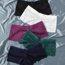 5 piezas Set bragas con encaje floral con lazo delantero