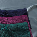 5 piezas Set bragas con encaje floral con lazo delantero