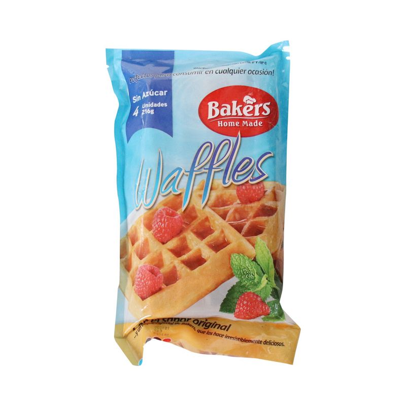 WAFFLES BAKERS 4U 216G SINAZUCAR