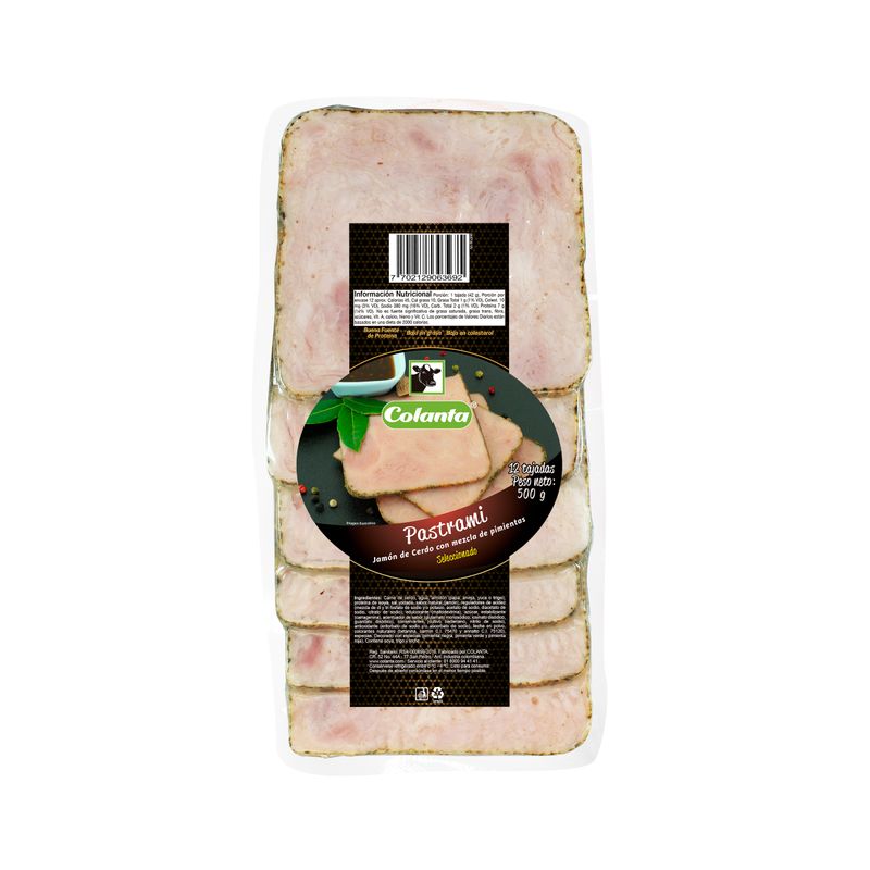 JAMON CERDO COLANTA 500G C/PIMEINTA TAJA