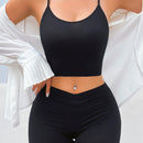 unicolor tejido de canale Boyshorts Set de lenceria