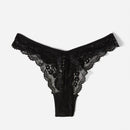 Lenceria De Encaje Con Frente De Lazo Para Panty