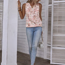 LUNE Blusa con estampado floral de gasa