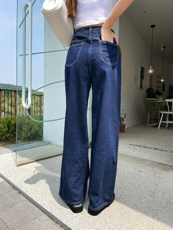 DAZY Jeans De Cintura Alta Con Piernas Anchas