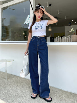 DAZY Jeans De Cintura Alta Con Piernas Anchas