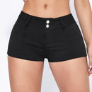 Shorts en mezclilla talle bajo