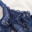 Sujetador De Encaje Floral Transparente Con Soporte De Aro